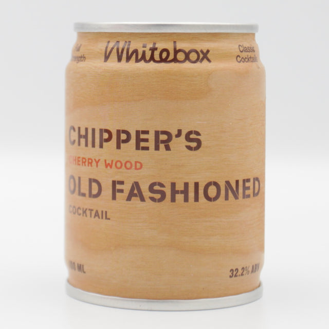 This is a can of Whitebox - Chipper's Old Fashioned - 32.2% (100ml). It is a  craft cocktail available to buy from Ghost Whale, voted London's best craft beer shop.