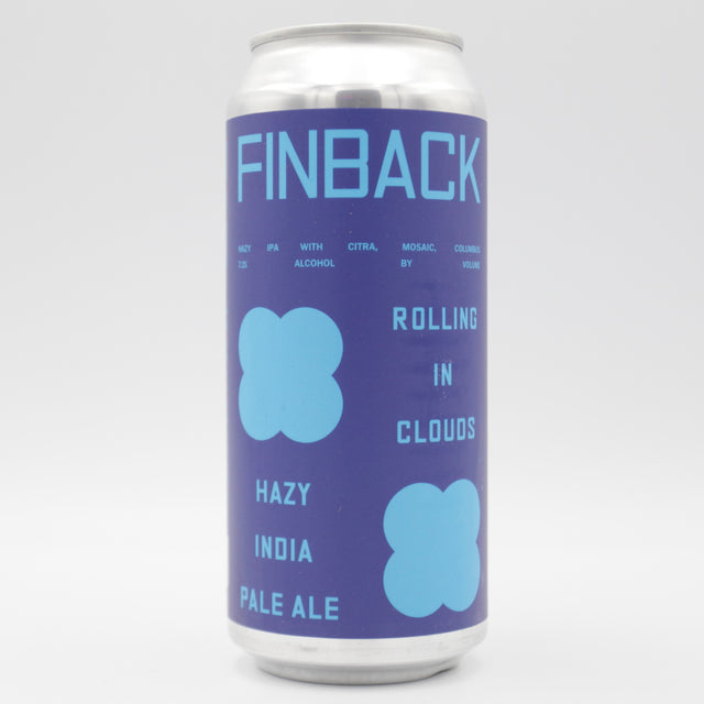 This is a can of Finback - Rolling In Clouds - 7.1% (473ml). It is a IPA craft beer available to buy from Ghost Whale, voted London's best craft beer shop.