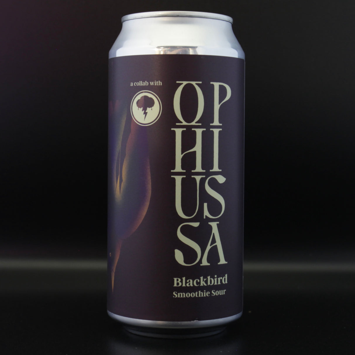 This is a can of Ophiussa / Salama Brewing Co - Blackbird - 5% (440ml). It is a Sour craft beer available to buy from Ghost Whale, voted London's best craft beer shop.