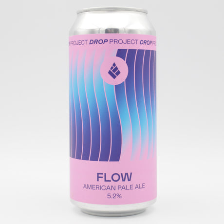 This is a can of Drop Project - Flow - 5.2% (440ml). It is a Pale Ale craft beer available to buy from Ghost Whale, voted London's best craft beer shop.