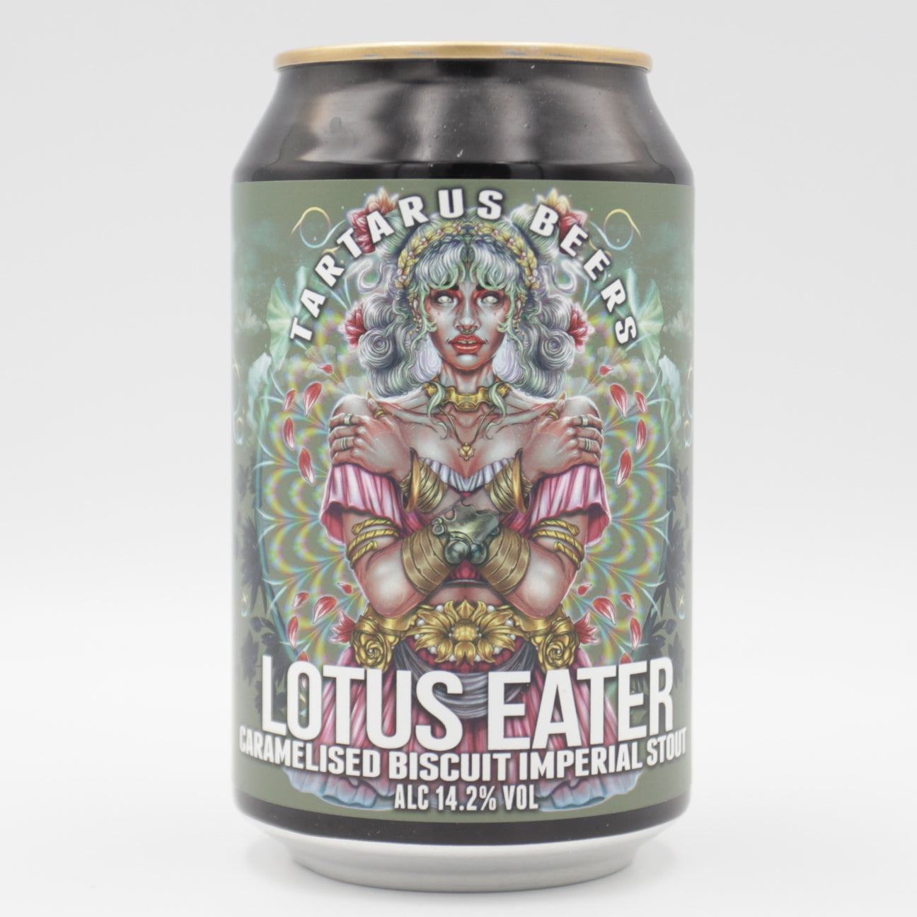 This is a can of Tartarus / Kees - Lotus Eater - 14.2% (330ml). It is a Imperial Stout / Porter craft beer available to buy from Ghost Whale, voted London's best craft beer shop.