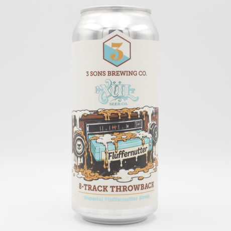 This is a can of 3 Sons / Xul - 8-Track Throwback - 12.5% (473ml). It is a Imperial Stout / Porter craft beer available to buy from Ghost Whale, voted London's best craft beer shop.