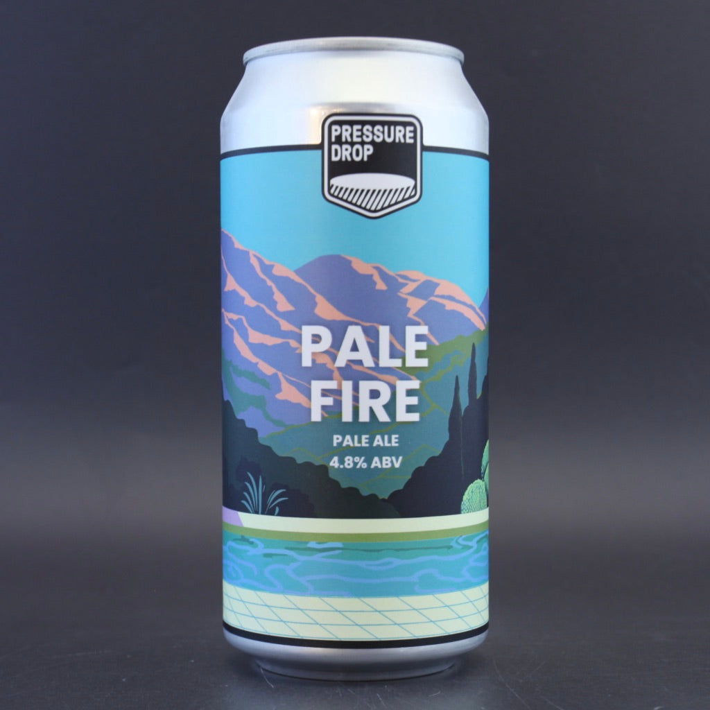 This is a can of Pressure Drop - Pale Fire - 4.8% (440ml). It is a Pale Ale craft beer available to buy from Ghost Whale, voted London's best craft beer shop.