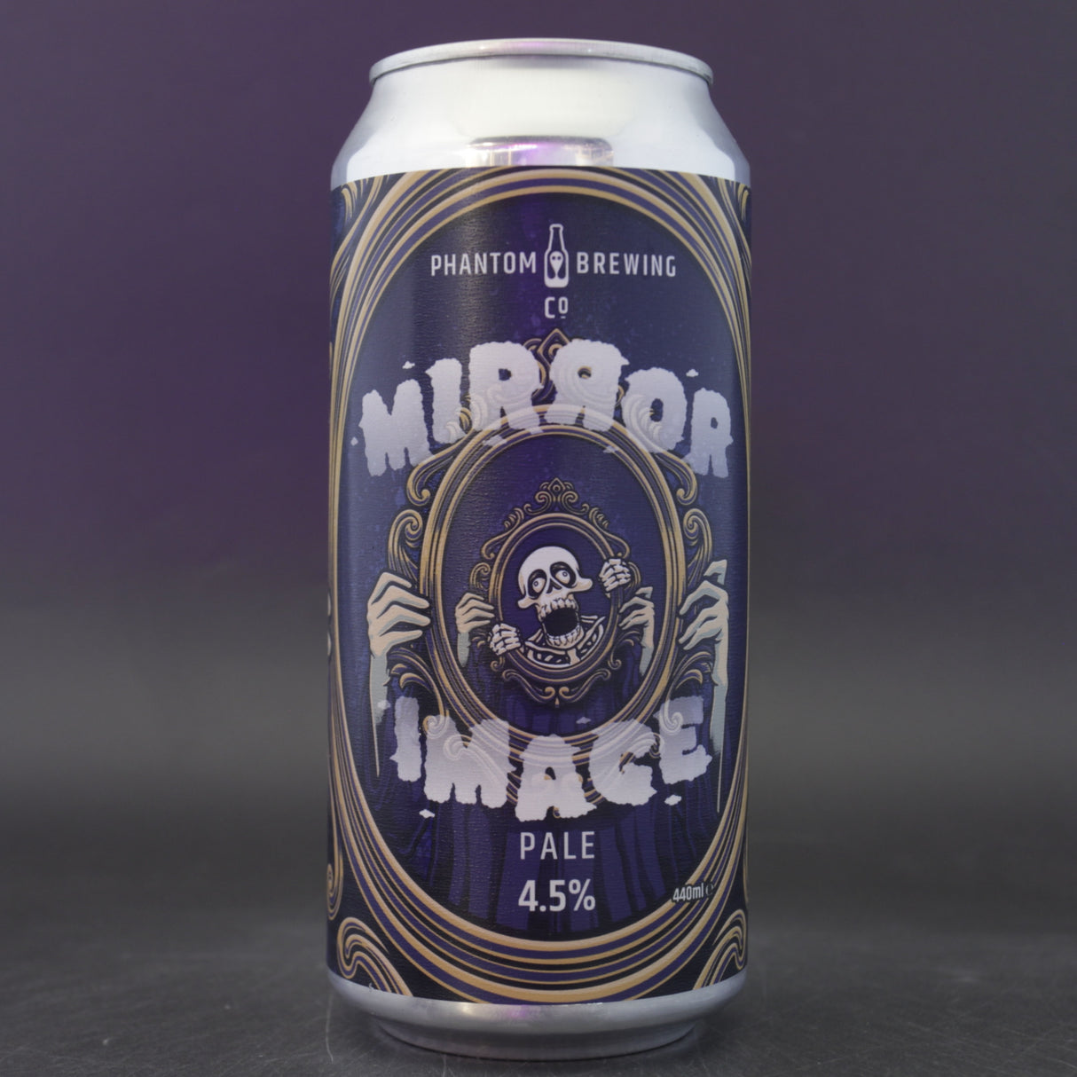This is a can of Phantom Brewing Co - Mirror Image - 4.5% (440ml). It is a Pale Ale craft beer available to buy from Ghost Whale, voted London's best craft beer shop.