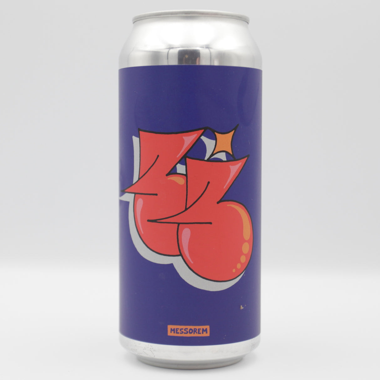 This is a can of Messorem / Omnipollo - Three Times Three - 8% (473ml). It is a Double IPA craft beer available to buy from Ghost Whale, voted London's best craft beer shop.