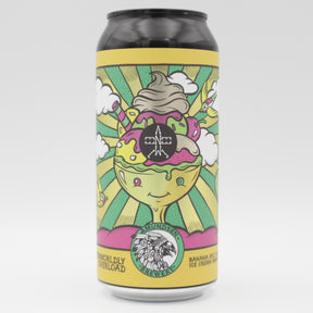 This is a can of Amundsen / Elmeleven - Unworldly Overload - 5.5% (440ml). It is a Sour craft beer available to buy from Ghost Whale, voted London's best craft beer shop.