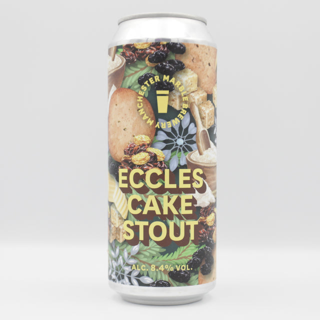 This is a can of Marble Beers - Eccles Cake Stout - 8.4% (500ml). It is a Stout / Porter craft beer available to buy from Ghost Whale, voted London's best craft beer shop.