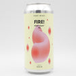 This is a can of Fuerst Wiacek / Wren House - Fire! - 6.5% (440ml). It is a IPA craft beer available to buy from Ghost Whale, voted London's best craft beer shop.