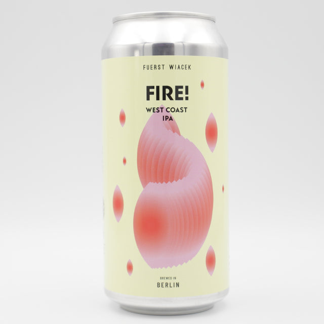 This is a can of Fuerst Wiacek / Wren House - Fire! - 6.5% (440ml). It is a IPA craft beer available to buy from Ghost Whale, voted London's best craft beer shop.