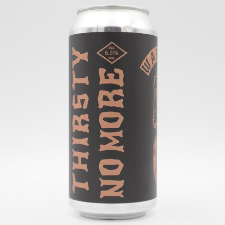 This is a can of Warpigs - Thirsty No More - 6.5% (440ml). It is a IPA craft beer available to buy from Ghost Whale, voted London's best craft beer shop.