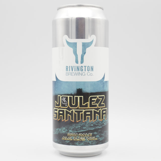 This is a can of Rivington - Joulez Santana - 5.5% (500ml). It is a Pale Ale craft beer available to buy from Ghost Whale, voted London's best craft beer shop.