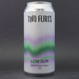 This is a can of Two Flints - Low Sun - 5% (440ml). It is a Pale Ale craft beer available to buy from Ghost Whale, voted London's best craft beer shop.