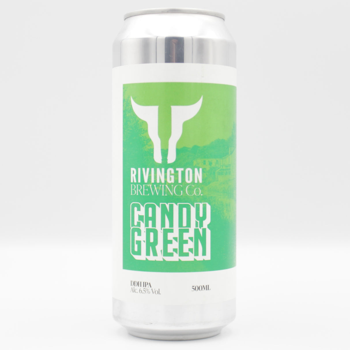 This is a can of Rivington - Candy Green - 6.5% (500ml). It is a IPA craft beer available to buy from Ghost Whale, voted London's best craft beer shop.
