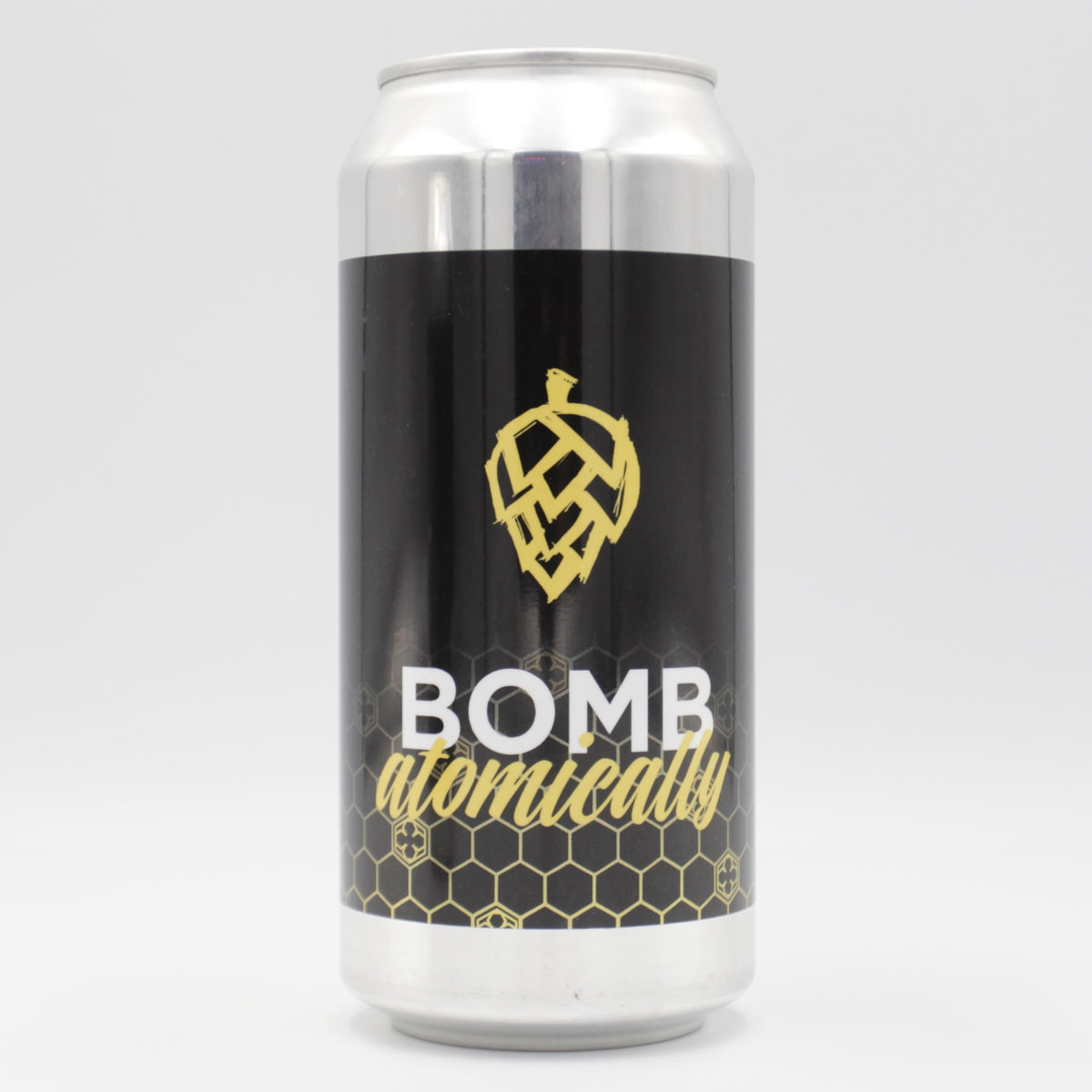 This is a can of Omnipollo / Monkish - Bomb Atomically (Freaky Friday) - 8.3% (440ml). It is a Double IPA craft beer available to buy from Ghost Whale, voted London's best craft beer shop.