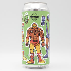 This is a can of Basqueland - Luchador - 4.6% (440ml). It is a Lager / Pilsner / Kölsch craft beer available to buy from Ghost Whale, voted London's best craft beer shop.