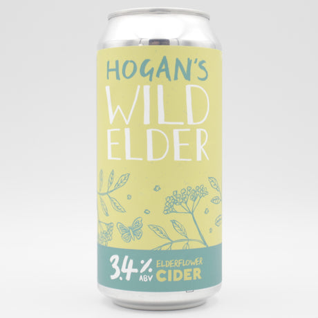 This is a can of Hogan's - Wild Elder - 3.4% (440ml). It is a  craft cider available to buy from Ghost Whale, voted London's best craft beer shop.