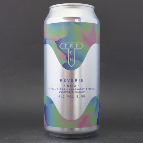 This is a can of Track - Reverie - 8% (440ml). It is a Double IPA craft beer available to buy from Ghost Whale, voted London's best craft beer shop.