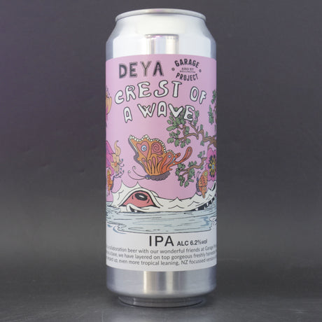 This is a can of DEYA / Garage Project - Crest Of A Wave - 6.2% (500ml). It is a IPA craft beer available to buy from Ghost Whale, voted London's best craft beer shop.