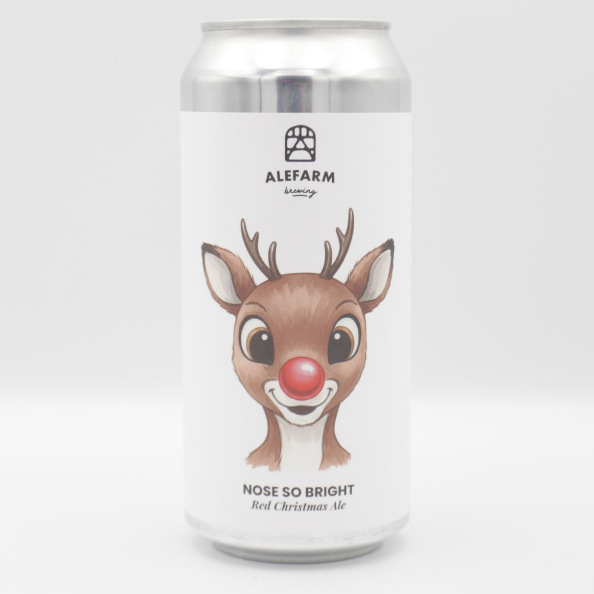 This is a can of Alefarm - Nose So Bright - 5% (440ml). It is a Red / Amber Ale craft beer available to buy from Ghost Whale, voted London's best craft beer shop.
