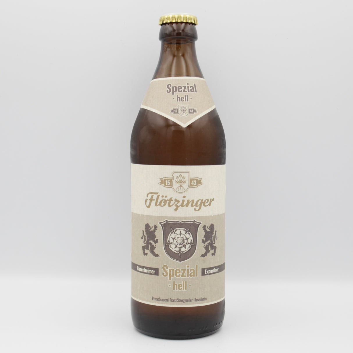 This is a bottle of Flotzinger - Spezial - 5.5% (500ml). It is a Lager / Pilsner / Kölsch craft beer available to buy from Ghost Whale, voted London's best craft beer shop.