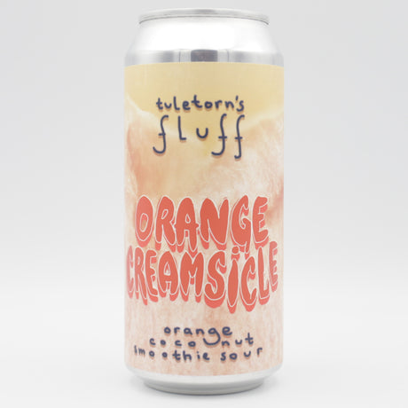 This is a can of Tuletorn - FLUFF: Orange Creamsicle - 5% (440ml). It is a Sour craft beer available to buy from Ghost Whale, voted London's best craft beer shop.