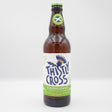 This is a bottle of Thistly Cross - Elderflower Cider - 4% (500ml). It is a  craft cider available to buy from Ghost Whale, voted London's best craft beer shop.