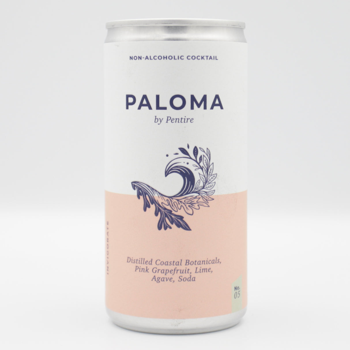 This is a can of Pentire - Paloma - 0% (200ml). It is a  craft cocktail available to buy from Ghost Whale, voted London's best craft beer shop.