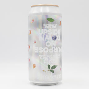 This is a can of Elmeleven / One Drop - PULP: Upside Down On Purpose - 5% (440ml). It is a Sour craft beer available to buy from Ghost Whale, voted London's best craft beer shop.