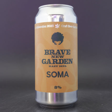 This is a can of Coolhead Brew / SOMA - Brave New Garden - 8% (440ml). It is a Double IPA craft beer available to buy from Ghost Whale, voted London's best craft beer shop.