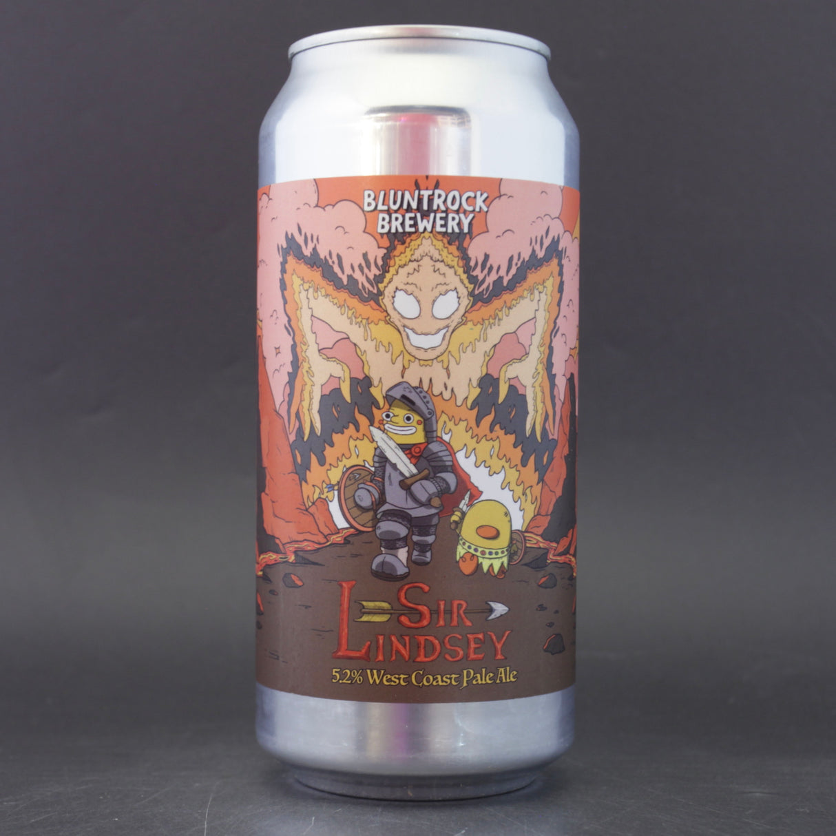 This is a can of Bluntrock - Sir Lindsey - 5.2% (440ml). It is a Pale Ale craft beer available to buy from Ghost Whale, voted London's best craft beer shop.