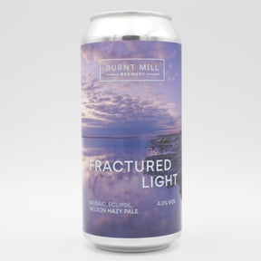 This is a can of Burnt Mill - Fractured Light - 4.8% (440ml). It is a Pale Ale craft beer available to buy from Ghost Whale, voted London's best craft beer shop.