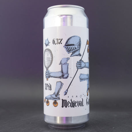 This is a can of Baron - Medieval Game - 6.3% (500ml). It is a IPA craft beer available to buy from Ghost Whale, voted London's best craft beer shop.
