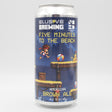 This is a can of Elusive Brewing - Five Minutes To The Beach - 5.2% (440ml). It is a Brown Ale craft beer available to buy from Ghost Whale, voted London's best craft beer shop.