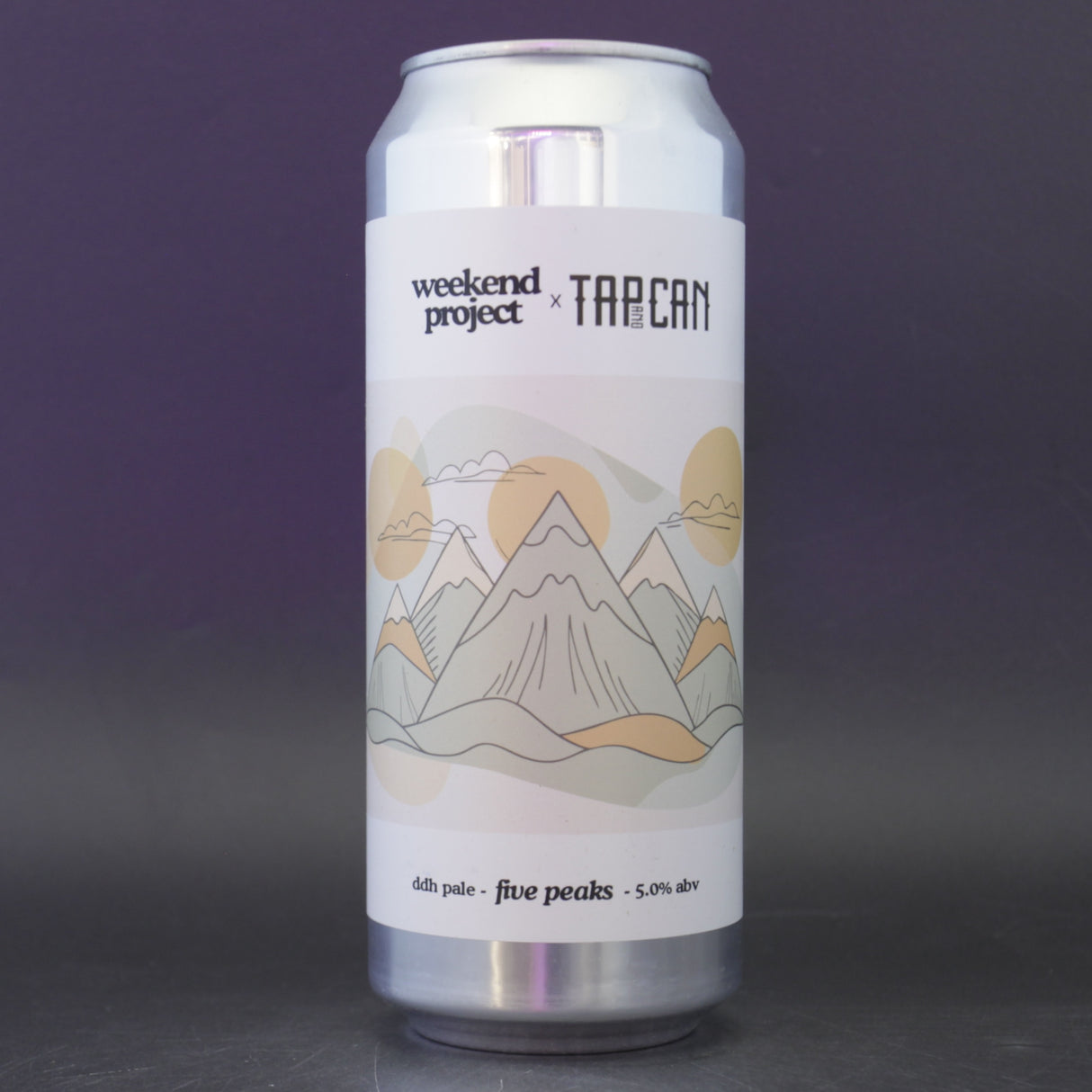 This is a can of Weekend Project - Five Peaks - 5% (500ml). It is a Pale Ale craft beer available to buy from Ghost Whale, voted London's best craft beer shop.