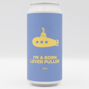 This is a can of Pomona Island - I'm A Born Lever Puller - 5.3% (440ml). It is a Pale Ale craft beer available to buy from Ghost Whale, voted London's best craft beer shop.