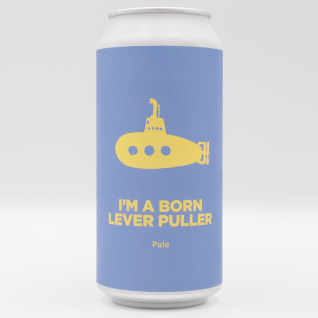 This is a can of Pomona Island - I'm A Born Lever Puller - 5.3% (440ml). It is a Pale Ale craft beer available to buy from Ghost Whale, voted London's best craft beer shop.