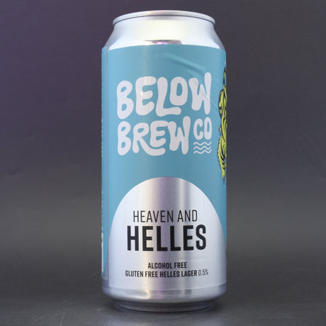 Below Brew Co - Heaven & Helles (Gluten Free) - 0.5% (440ml) is a % Lager / Pilsner / Kölsch craft Beer available to buy from Ghost Whale - voted London's best craft beer shop.