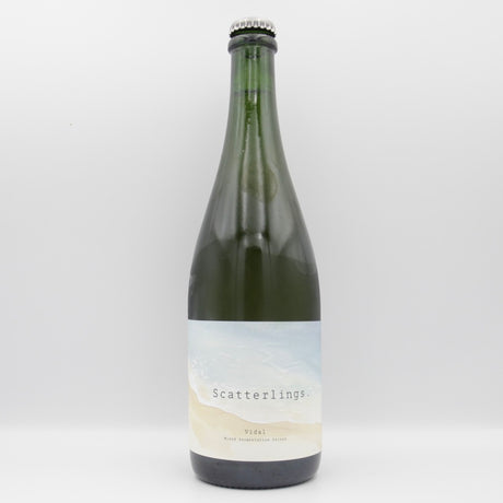 This is a sharing bottle of Scatterlings - Vidal - 5.8% (750ml). It is a Wild Ale craft beer available to buy from Ghost Whale, voted London's best craft beer shop.