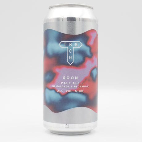 This is a can of Track - Soon - 5.5% (440ml). It is a Pale Ale craft beer available to buy from Ghost Whale, voted London's best craft beer shop.