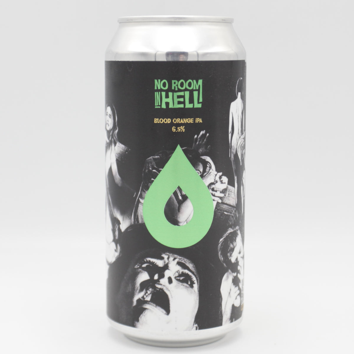 This is a can of Polly's Brew Co - No Room In Hell - 6.5% (440ml). It is a IPA craft beer available to buy from Ghost Whale, voted London's best craft beer shop.