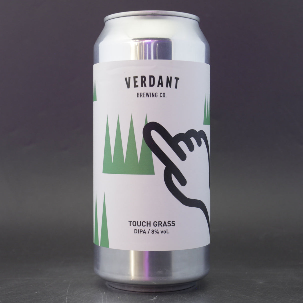 This is a can of Verdant - Touch Grass - 8% (440ml). It is a Double IPA craft beer available to buy from Ghost Whale, voted London's best craft beer shop.