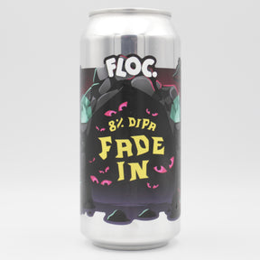This is a can of Floc - Fade In - 8% (440ml). It is a Double IPA craft beer available to buy from Ghost Whale, voted London's best craft beer shop.