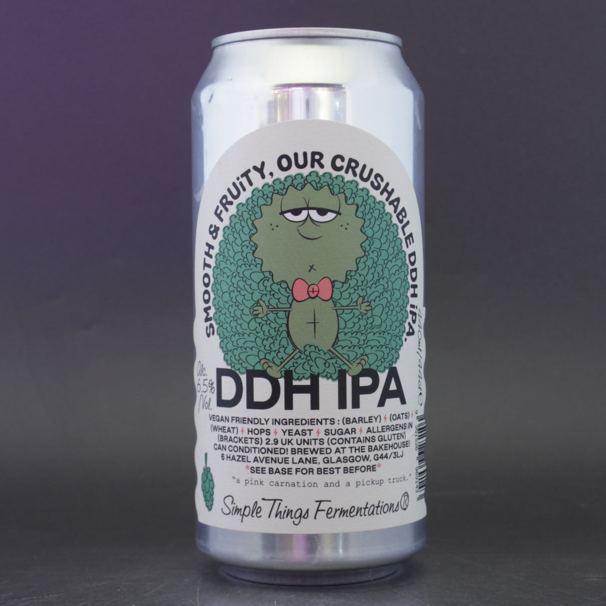 This is a can of Simple Things Fermentations - DDH IPA - 6.5% (440ml). It is a IPA craft beer available to buy from Ghost Whale, voted London's best craft beer shop.