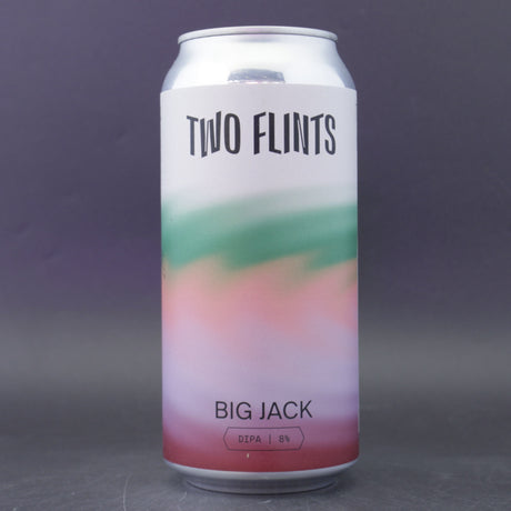 This is a can of Two Flints - Big Jack - 8% (440ml). It is a Double IPA craft beer available to buy from Ghost Whale, voted London's best craft beer shop.