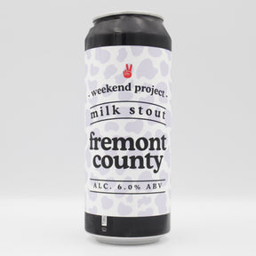 This is a can of Weekend Project - Fremont County - 6% (500ml). It is a Stout / Porter craft beer available to buy from Ghost Whale, voted London's best craft beer shop.