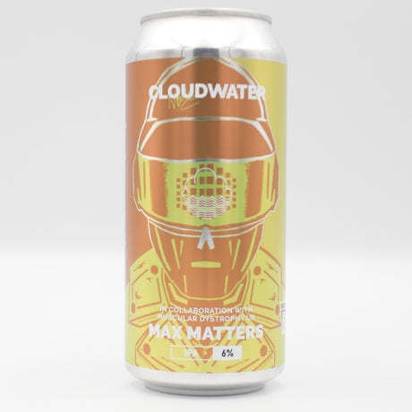 This is a can of Cloudwater - Max Matters - 6% (440ml). It is a IPA craft beer available to buy from Ghost Whale, voted London's best craft beer shop.