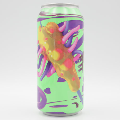 This is a can of Omnipollo - Bianca Double Mango Marshmallow Lassi Gose - 6% (440ml). It is a Gose craft beer available to buy from Ghost Whale, voted London's best craft beer shop.
