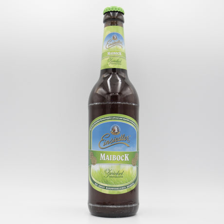 This is a bottle of Einsiedler - Maibock Zwickel - 6.5% (500ml). It is a Lager / Pilsner / Kölsch craft beer available to buy from Ghost Whale, voted London's best craft beer shop.