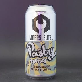 This is a can of Moersleutel - Pastry Factory: Boerenjongens - 11% (440ml). It is a Imperial Stout / Porter craft beer available to buy from Ghost Whale, voted London's best craft beer shop.