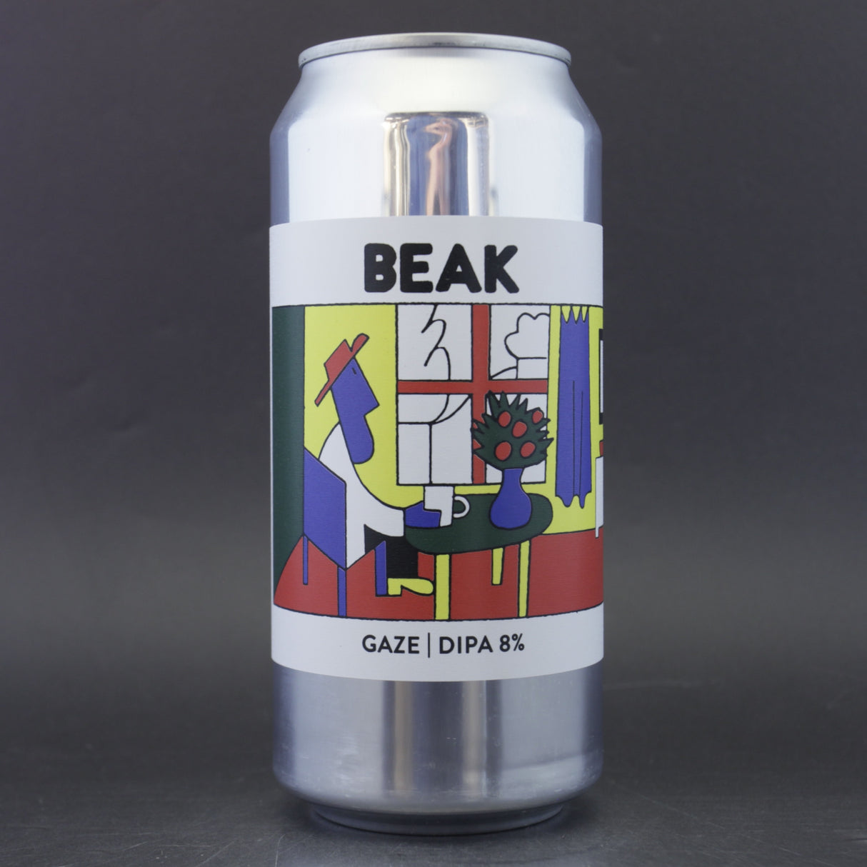 This is a can of Beak Brewery / Two Flints - Gaze - 8% (440ml). It is a Double IPA craft beer available to buy from Ghost Whale, voted London's best craft beer shop.